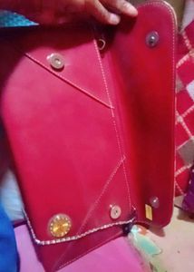 Floral &amp; Red Spaller Clutch