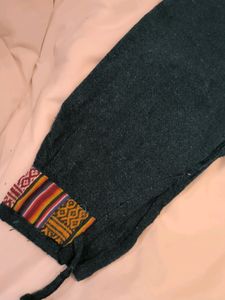Dark Green Boho Pants