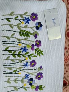 Embroidered Floral Pouch