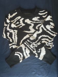 Abstract Print Sweater