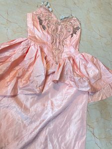 peach vintage dress