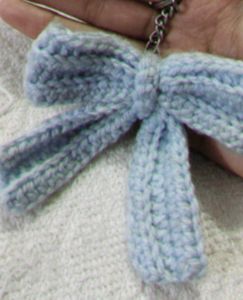 Bow Crochet Keychain