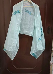 Baby Blue Organza Festive Lehanga