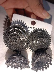 Black Jhumka Earrings
