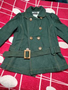 💕 Stylish Green Belted Winter Coat