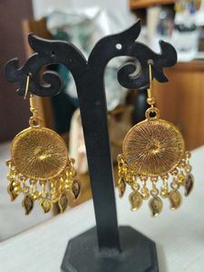 Gold Tone Jhumka Earrings