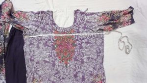 Dark Purple Pakistani Lawn Suit