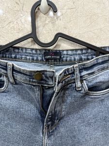 stone washed denim pants