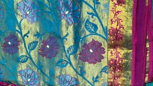 Floral Design Heavy silk Saree