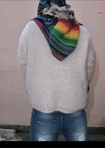 Cozy White Knit Sweater