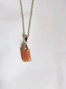 PEACH MOONSTONE (natural stone)dainty pendant