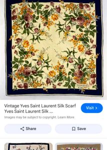 Vintage Yves Saint Laurent Silk Scarf/Bandana