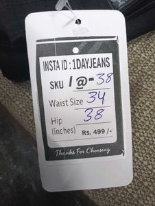 I@38 Size-34 Slim Jeans