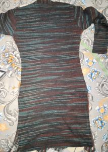 Striped Woollen Kurti Pullover