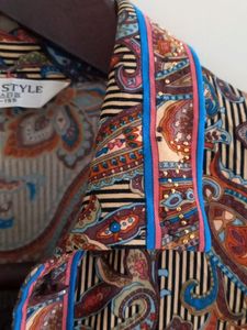 Full Sleeves Multicolored  Shirt With Diamond Work