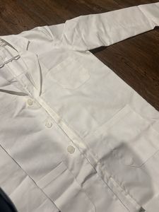 White 🥼 Coat, Front Open Collared