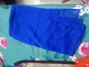 Royal Blue Duppata chiffon