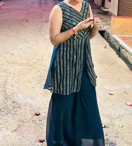 Stylish Sequin Kurta Palazzo Set