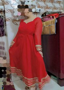 Red Beautiful Anarkali Dresss