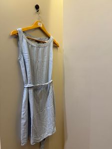 ALLEN SOLLY cotton Striped Sleeveless Dress🐳