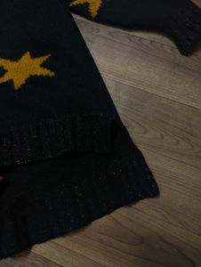 knitted high low sweater