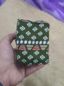 Patterned Drawstring Pouch