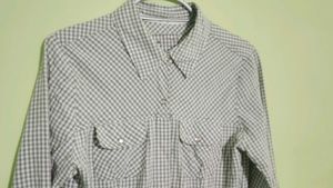Gingham Western Style Button Down Shirt
