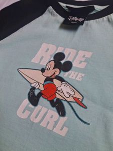 Bonkers Corner Micky Mouse Printed Crop Top