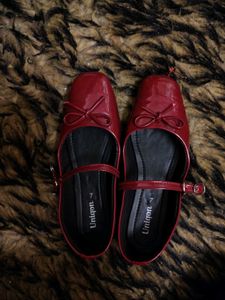 Burgundy mary janes