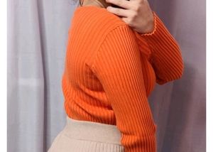 Orange Ribbed Top (Warm)