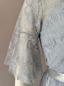Grey lace embroidered dress