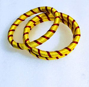Yellow And Red Beautiful Colour Combination Bangle