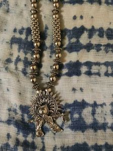 Necklace With Krishna Basuri Pendant