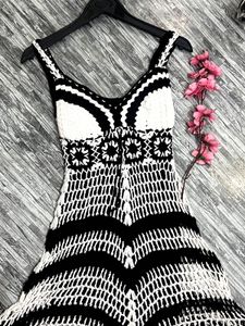 FOREVER 21, Crochet Black &amp; White Dress