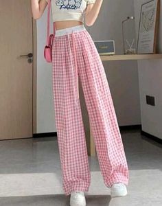 Pink Checkered Pants