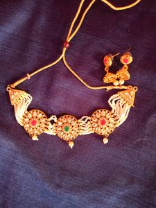 Rani Set Necklace With Earrings Combo Of Two