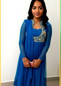Elegant Blue Anarkali Suit
