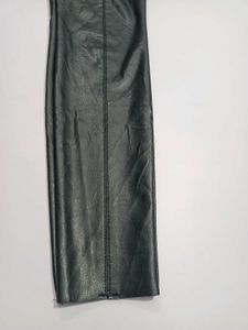Faux Leather Zipper Leggings Free Sz Fit 28-3