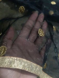 Black Net Dupatta