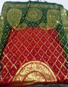 Red and Green Lehenga Choli Set