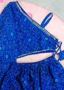 Blue Ethnic Girls Set