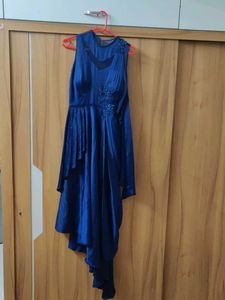 Elegant Navy Blue Padded Dress