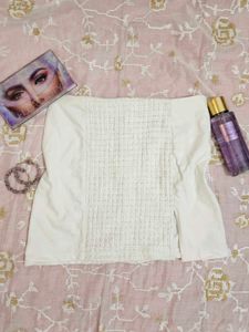 SASSAFRAS White Mini Skirt