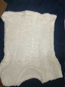 White Plush Dog Bed Cover