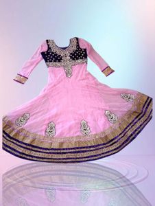 Pink Embellished Anarkali Dress