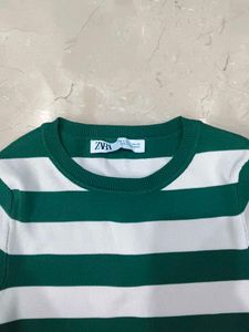 Striped Crop Top - Zara