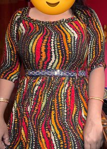 Colorful Print Dress