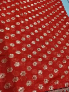 Full Work Red Saree For Women
