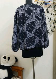 Pluss Black Printed  Shirt