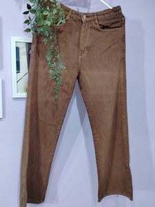 Brown Straight Leg Jeans
